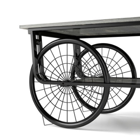 Modern Style Coffee Table Rectangle Coffee Table End Side Table Retro Design Coffee Table With Sturdy Base For Living Room Decor  Black - ArchCanvas Haven