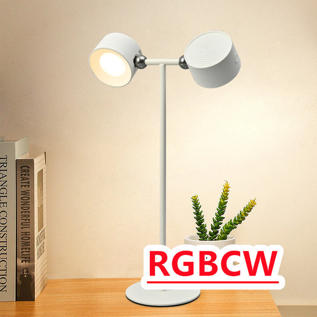 Magnetic Touchable LED USB Rechargeable Table Lamp 360 Rotate Cordless Remote Control Desk Lights Home Bedroom Wall Night Lamp - ArchCanvas Haven