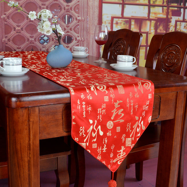 Modern Chinese Zen Tea Flag Dining Table Decorative Cloth - ArchCanvas Haven