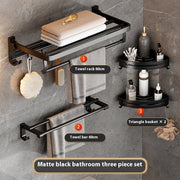 Towel Rack Black Bathroom Rack Bathroom Pendant - ArchCanvas Haven