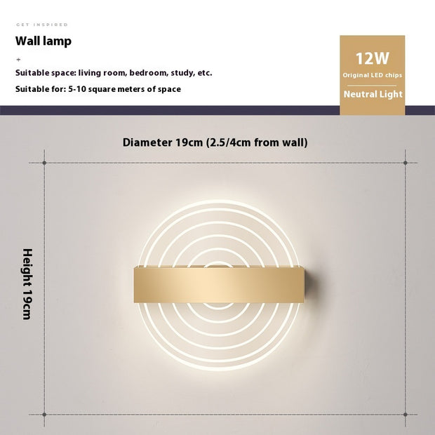 Bedside Creative TV Background Wall Cozy Bedroom Wall Lamp - ArchCanvas Haven