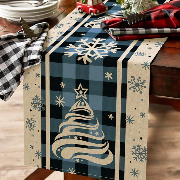 Christmas Trees Merry Xmas Table Runner, Seasonal Winter Holiday Kitchen Dining Table Decoration For Indoor Outdoor Home Party Decor 13 X 72 Inch - ArchCanvas Haven