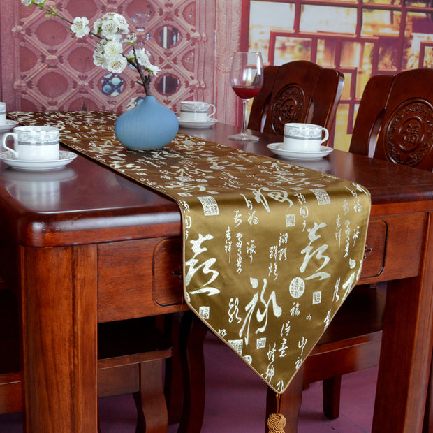 Modern Chinese Zen Tea Flag Dining Table Decorative Cloth - ArchCanvas Haven