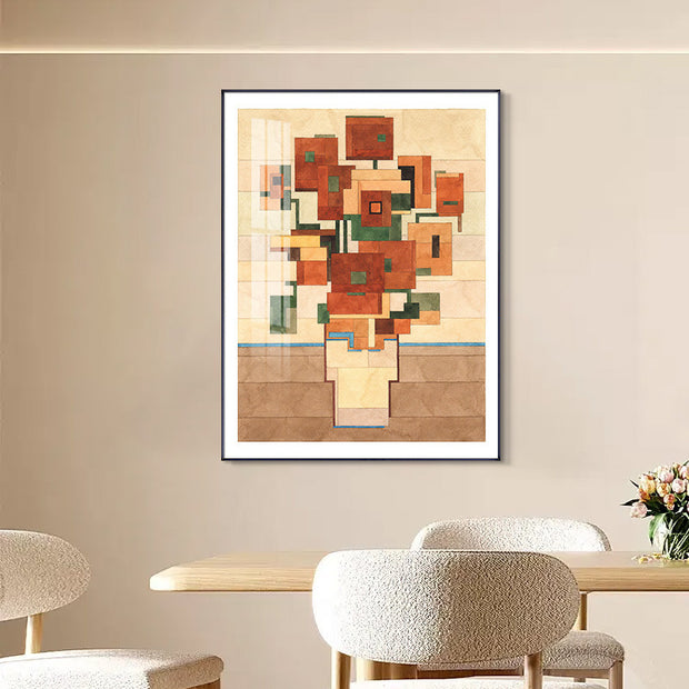 Flower Architecture Restaurant Entrance Hanging Painting - ArchCanvas Haven