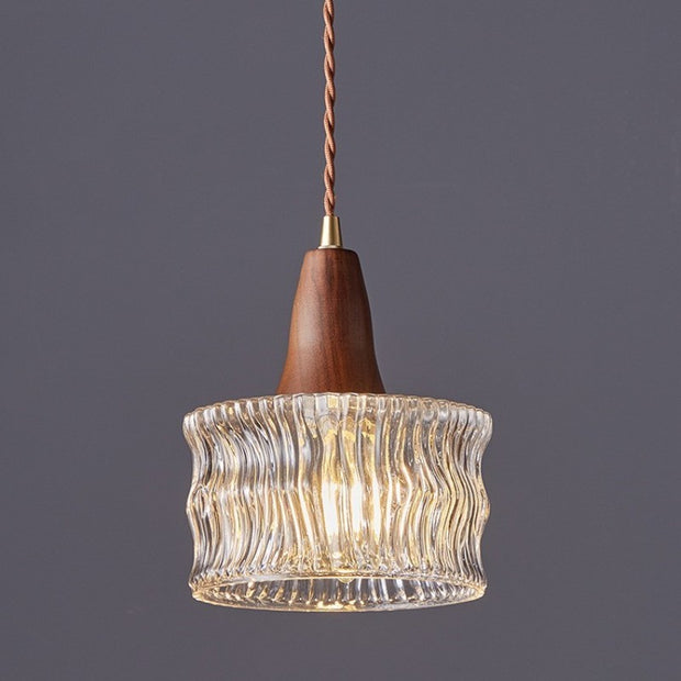 Wall Lamp Japanese Style Walnut Bedroom Bedside Lamp Modern - ArchCanvas Haven