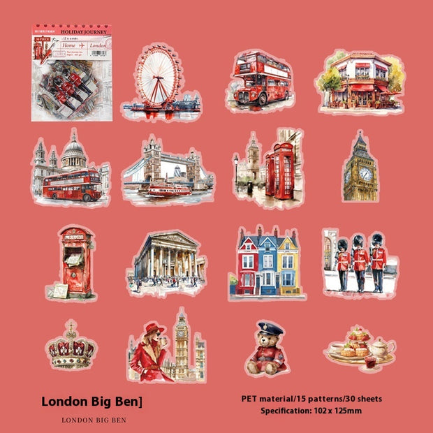 Holiday Journey Series Architecture Journal Stickers - ArchCanvas Haven