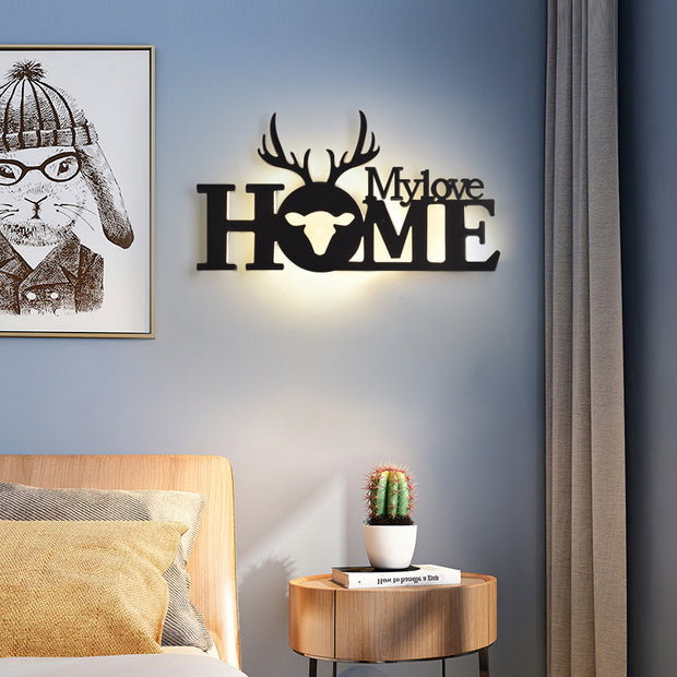 Led English Letter Wall Lamp Background Wall Creative - ArchCanvas Haven