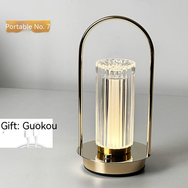 Metal Portable Ambience Light Bedroom Bedside Lamp Home Decor - ArchCanvas Haven