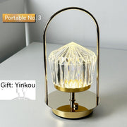 Metal Portable Ambience Light Bedroom Bedside Lamp Home Decor - ArchCanvas Haven