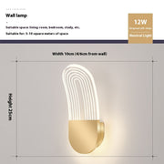 Bedside Creative TV Background Wall Cozy Bedroom Wall Lamp - ArchCanvas Haven