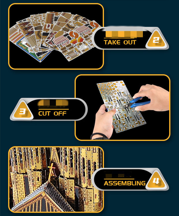 3D Metal Puzzle Saint Family Cathedral Architecture Children's Toys - ArchCanvas Haven