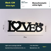 Led English Letter Wall Lamp Background Wall Creative - ArchCanvas Haven