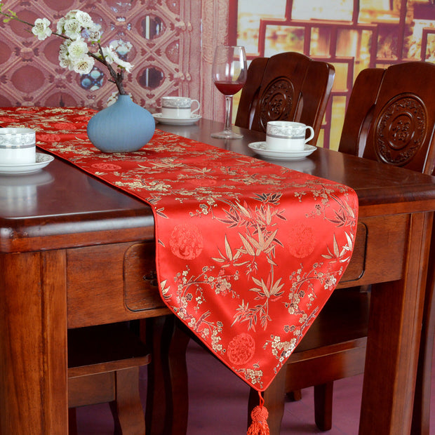 Modern Chinese Zen Tea Flag Dining Table Decorative Cloth - ArchCanvas Haven