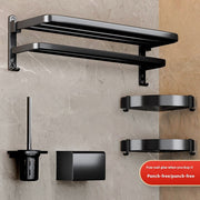 Towel Rack Black Bathroom Rack Bathroom Pendant - ArchCanvas Haven