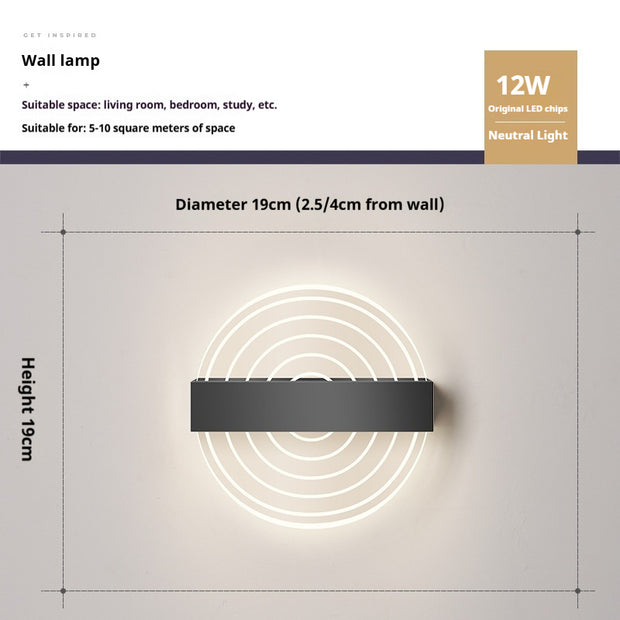 Bedside Creative TV Background Wall Cozy Bedroom Wall Lamp - ArchCanvas Haven