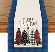 Christmas Trees Merry Xmas Table Runner, Seasonal Winter Holiday Kitchen Dining Table Decoration For Indoor Outdoor Home Party Decor 13 X 72 Inch - ArchCanvas Haven