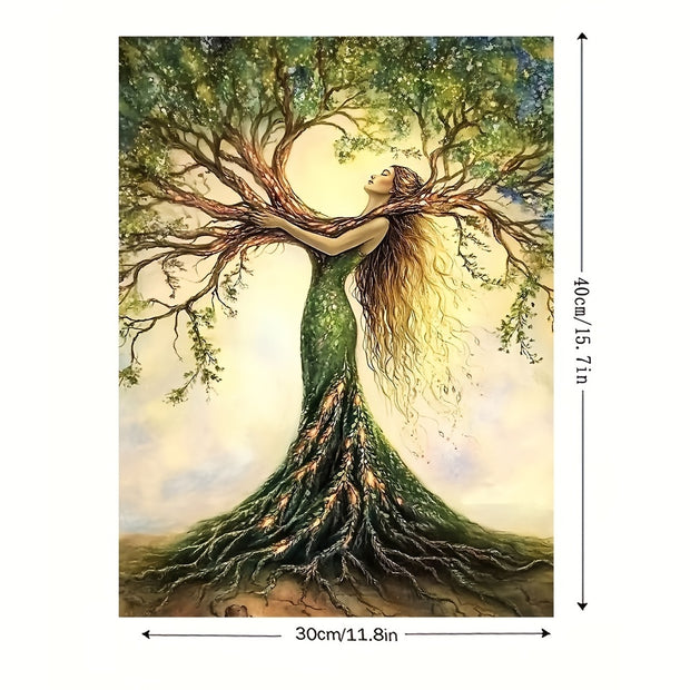 Room Decor 1pc Tree Of Life Canvas Art Print, Wooden Framed Nature-Inspired Wall Decor For Living Room, Bedroom, Office, Cafe - Unique Gift Idea, Creative Home Decoration--Selling On Temu Is Prohibite - ArchCanvas Haven