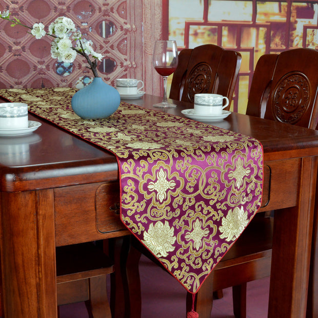 Modern Chinese Zen Tea Flag Dining Table Decorative Cloth - ArchCanvas Haven