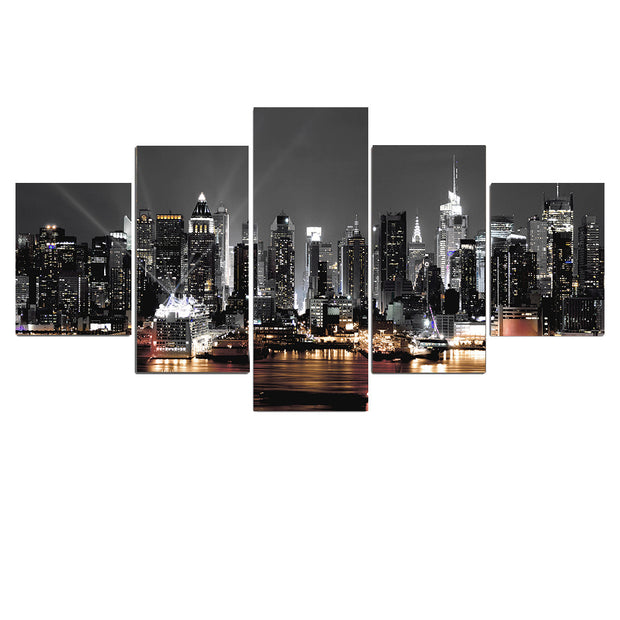 Wall Painting Canvas New York City Architecture Landscape Print Night View Poster Home Decor - ArchCanvas Haven